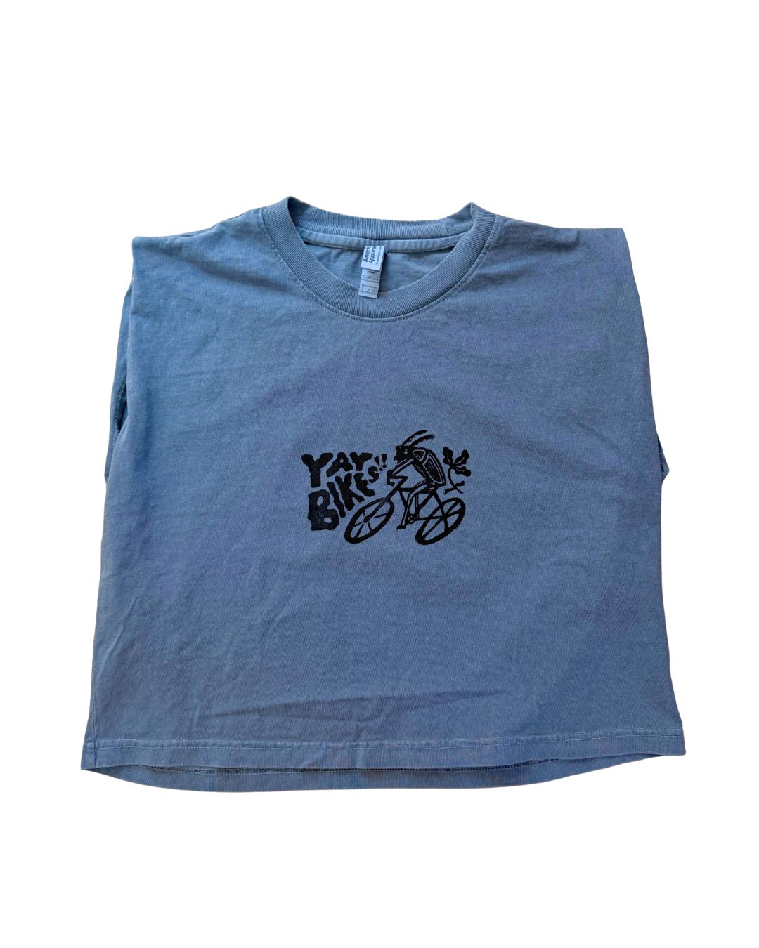 Yay Bikes Cropped Women's Muscle Tee