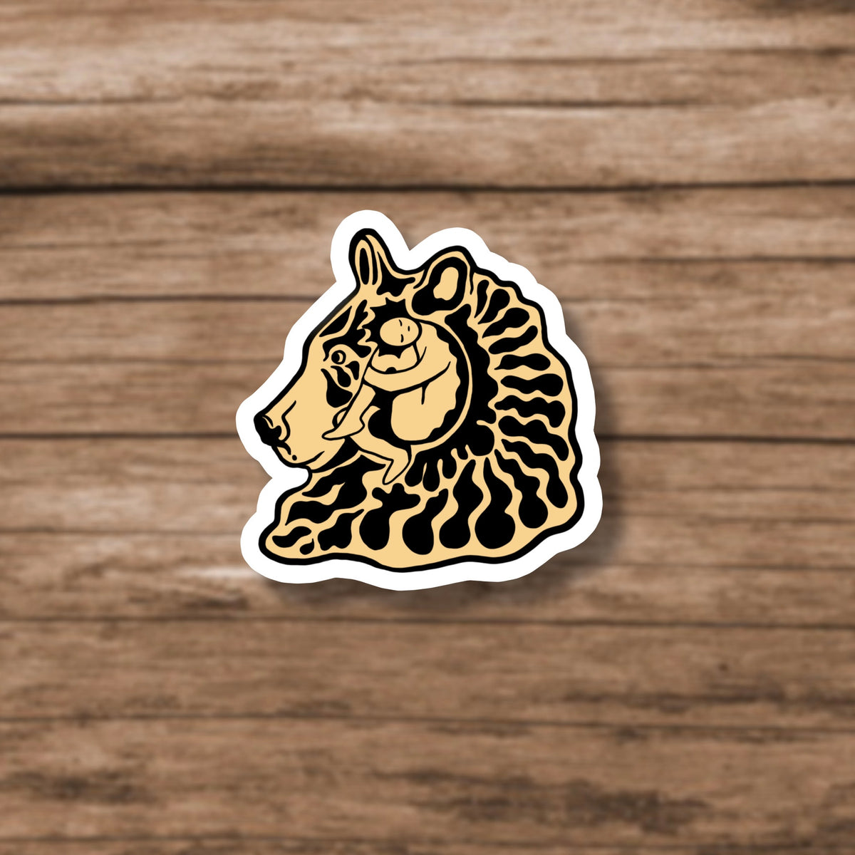 Bear Head Sticker