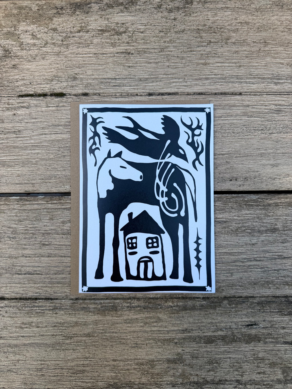 Horse House Card