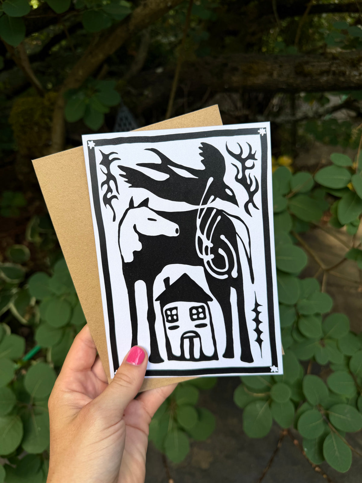 Horse House Card