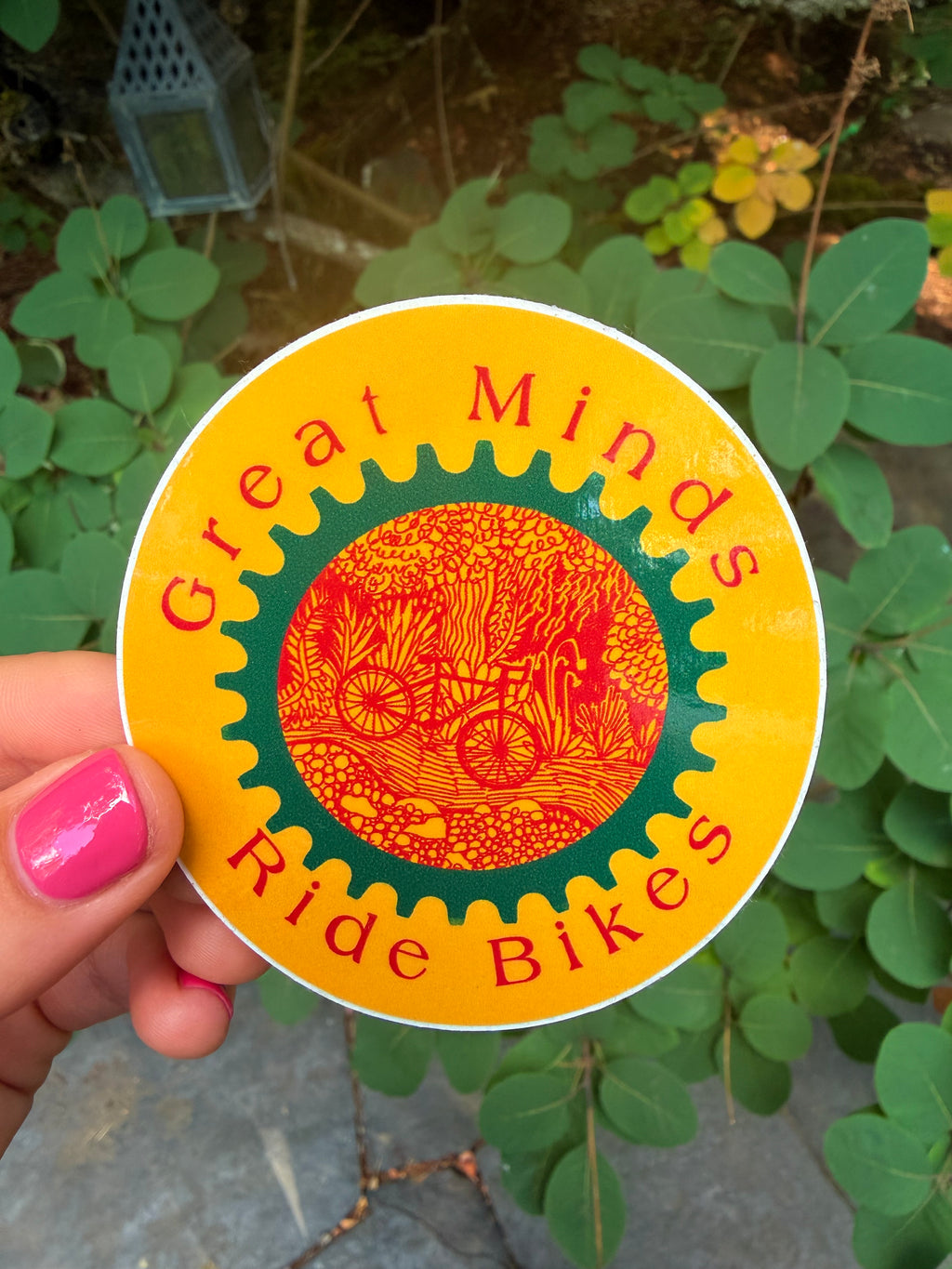 Great Minds Ride Bikes Sticker
