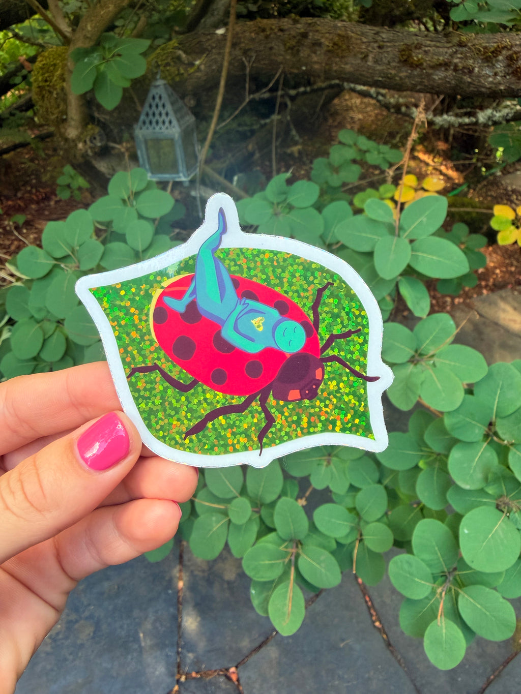 Ladybug Lounger Sticker
