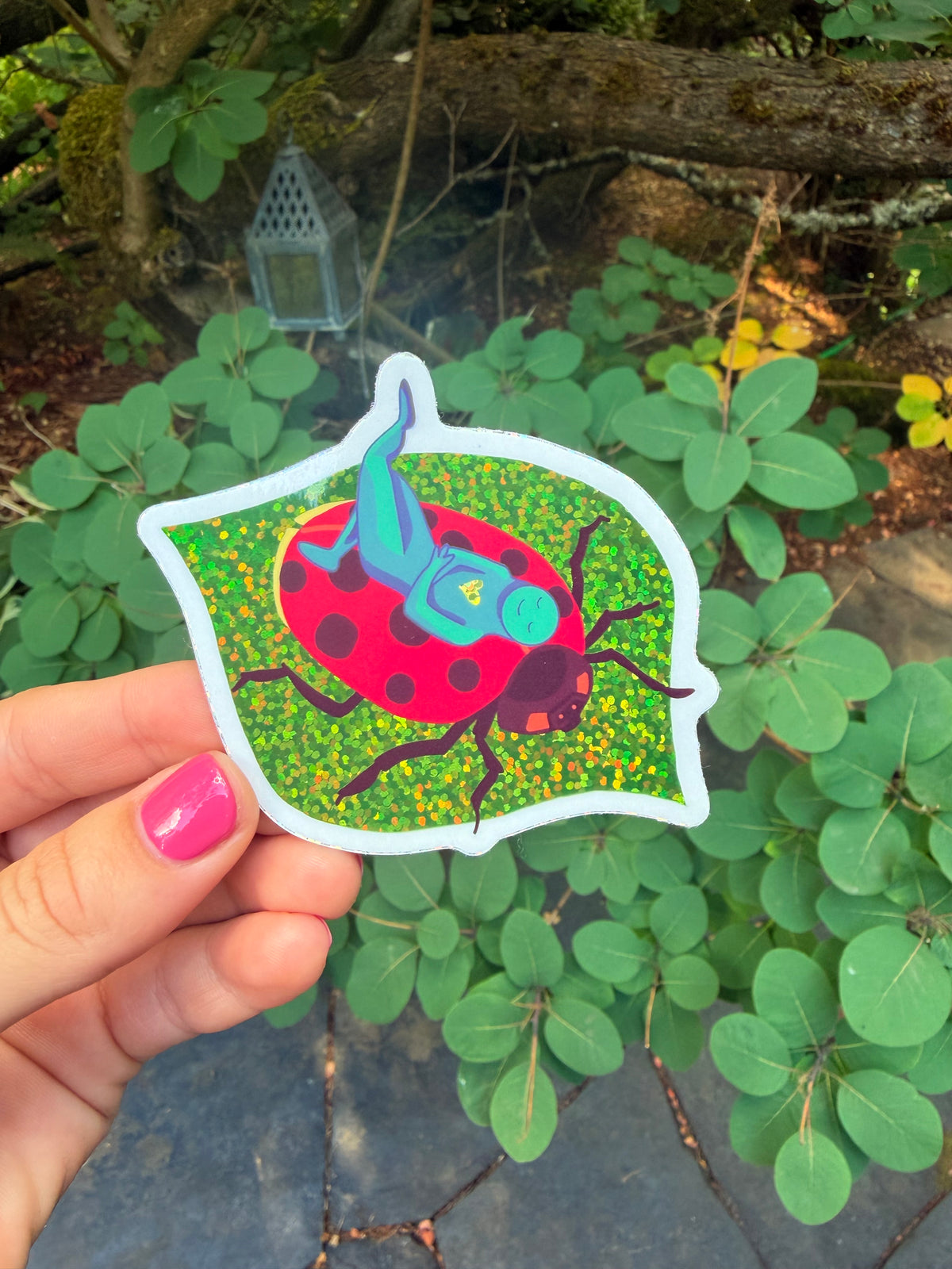 Ladybug Lounger Sticker