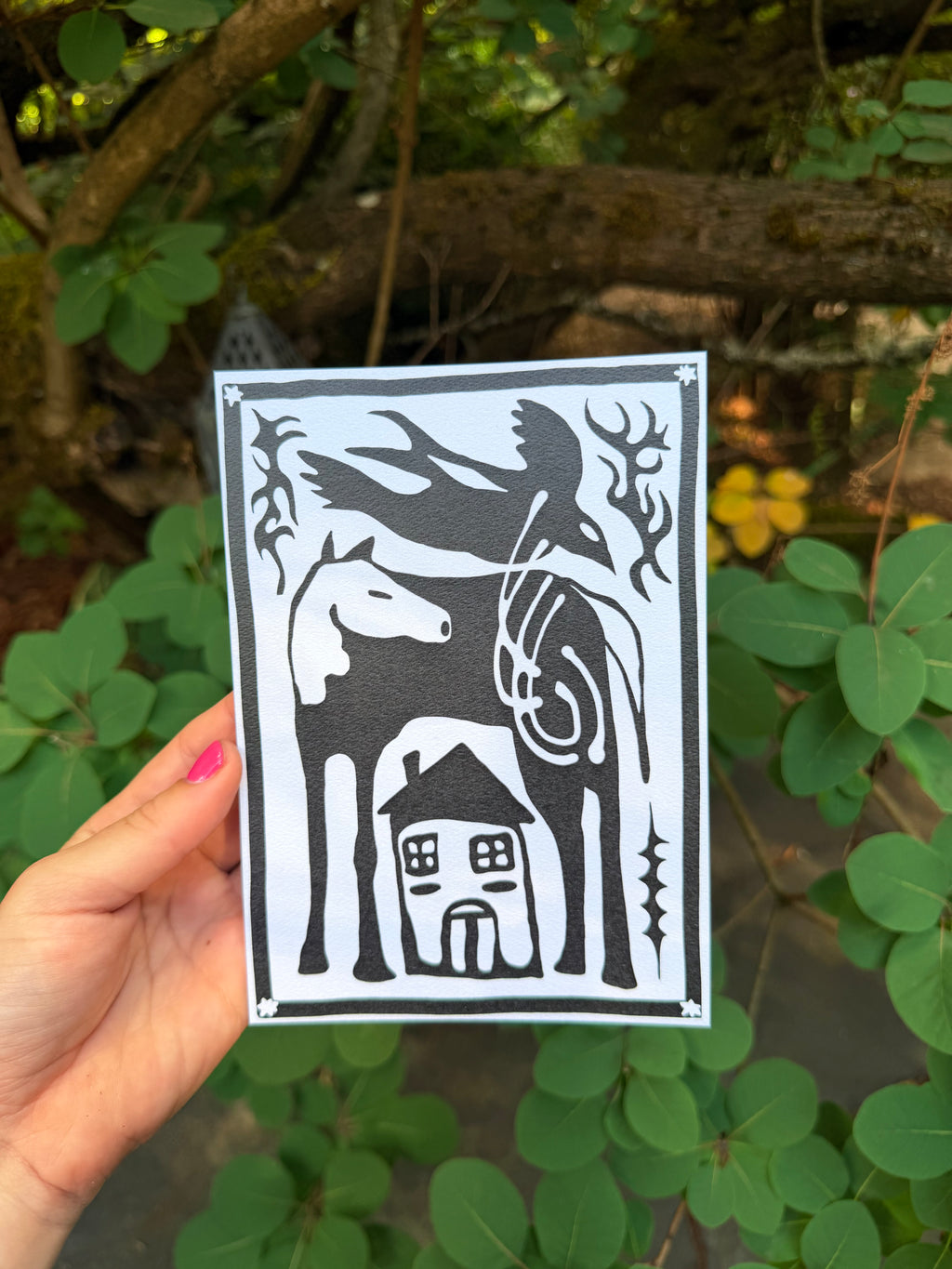 Horse House Print 5x7"