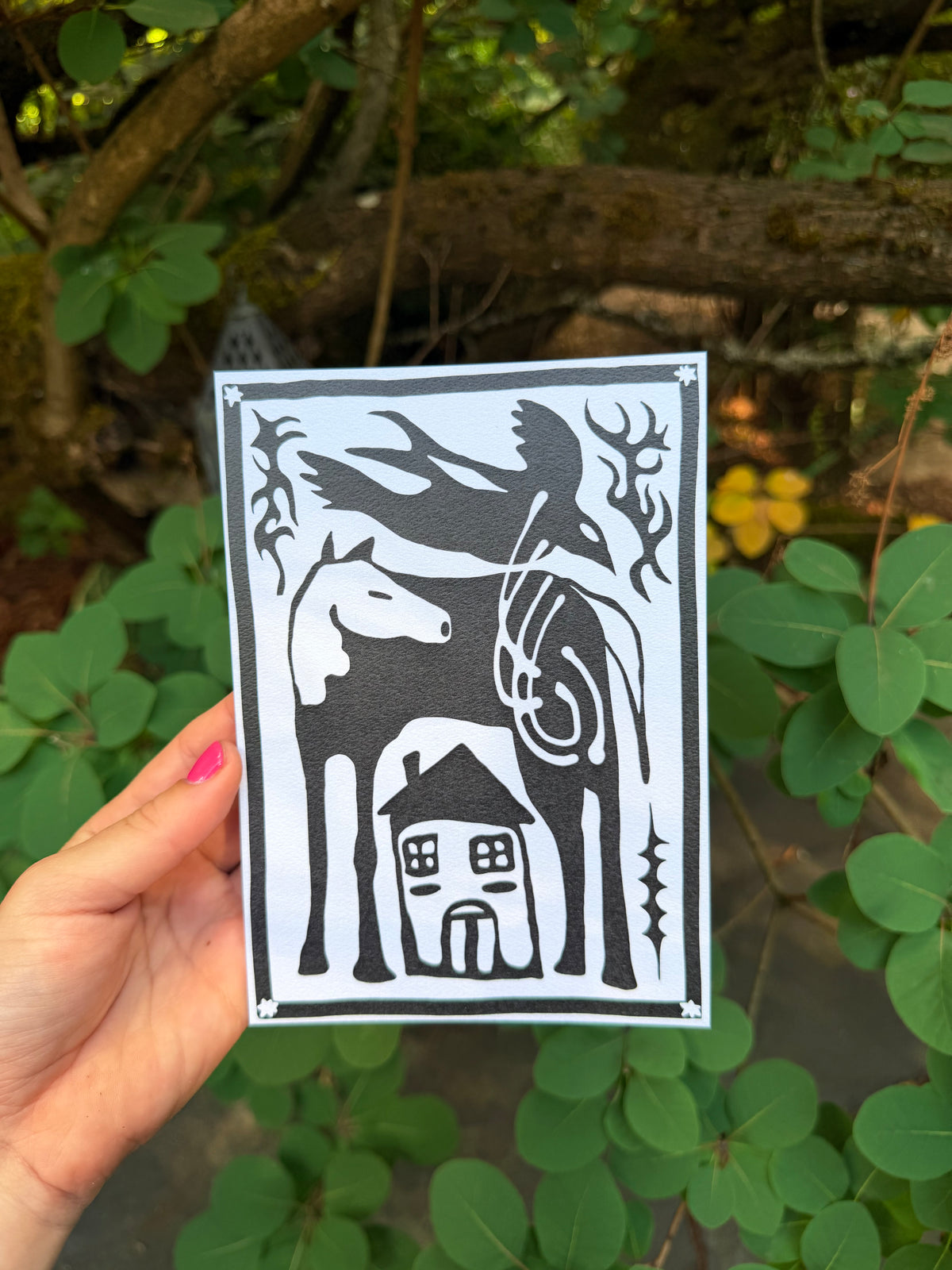 Horse House Print 5x7"
