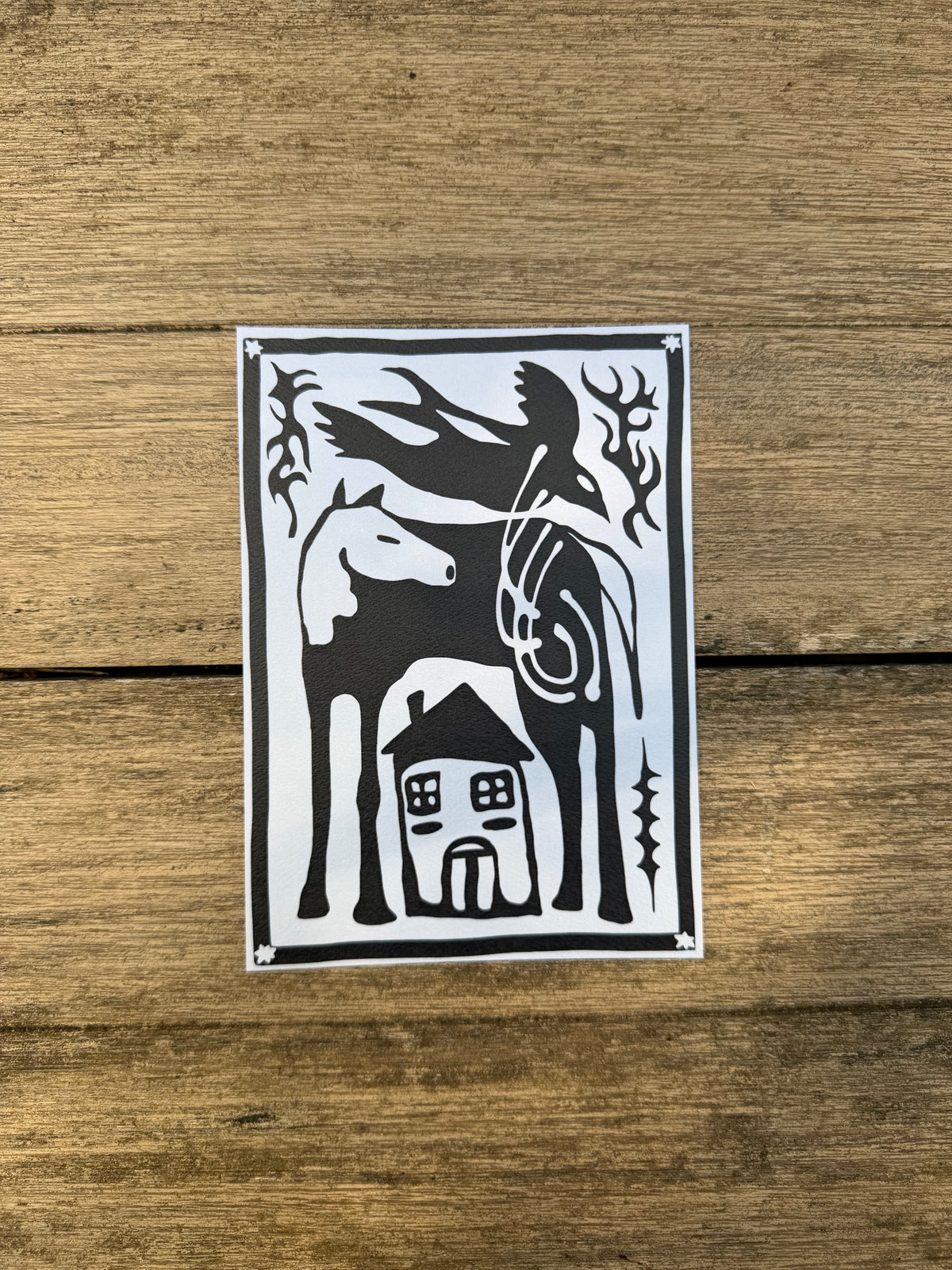 Horse House Print 5x7"