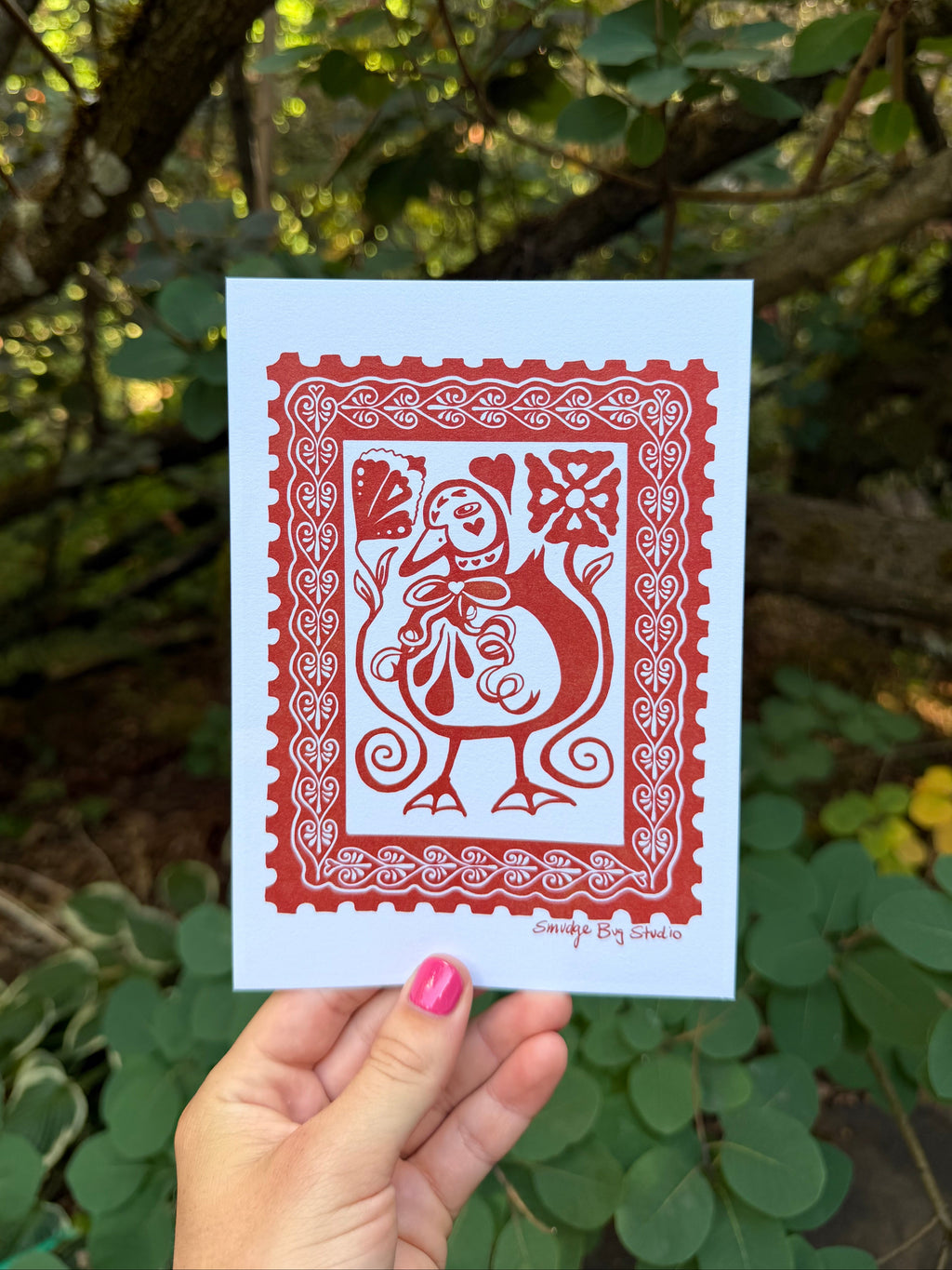Valentines Duck Print 5x7"
