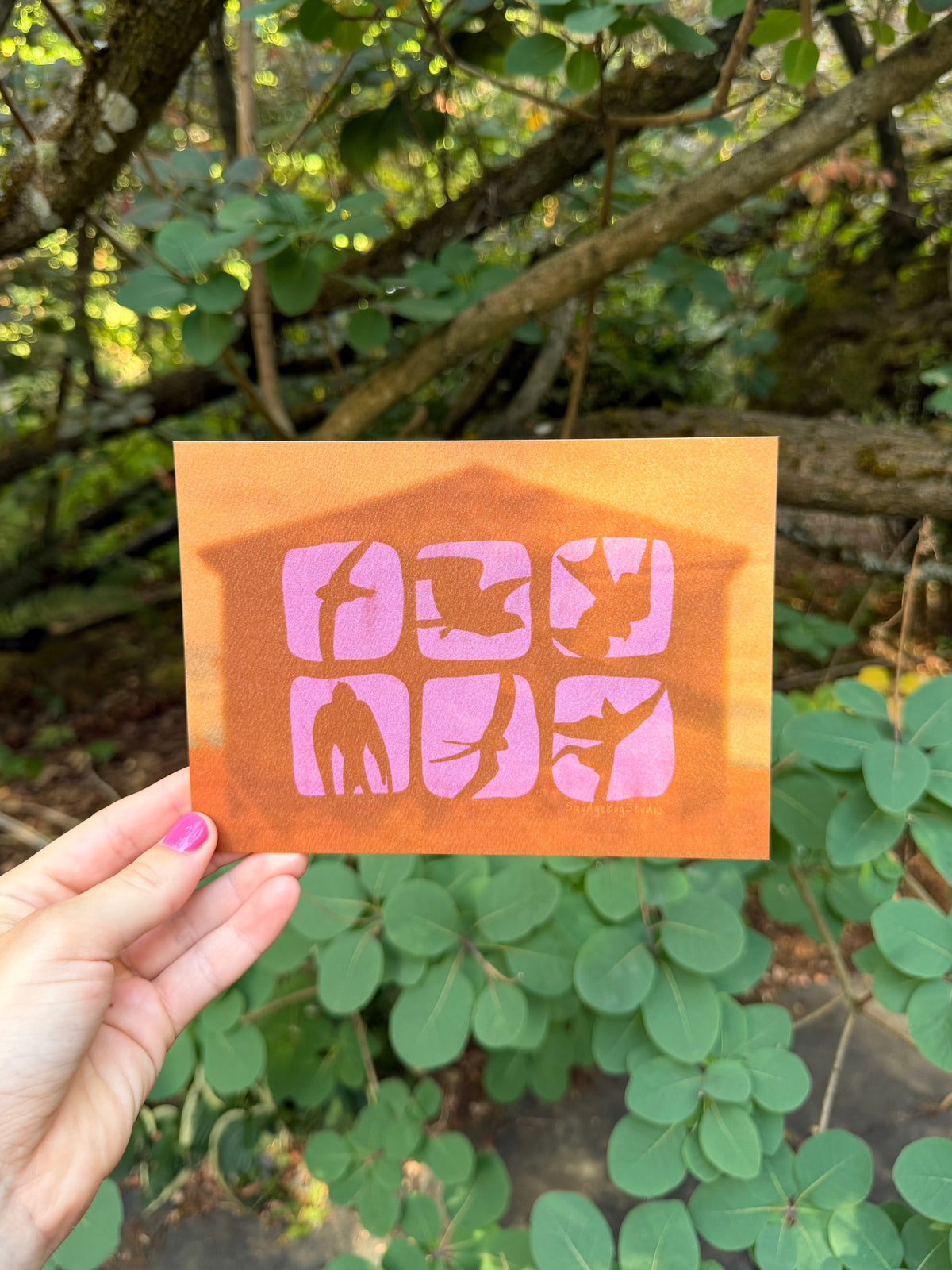 Birds House Print  5x7'