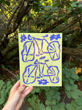 Wavy Bikes Print 8x10"