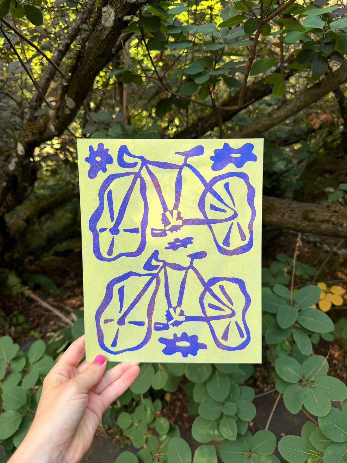 Wavy Bikes Print 8x10"