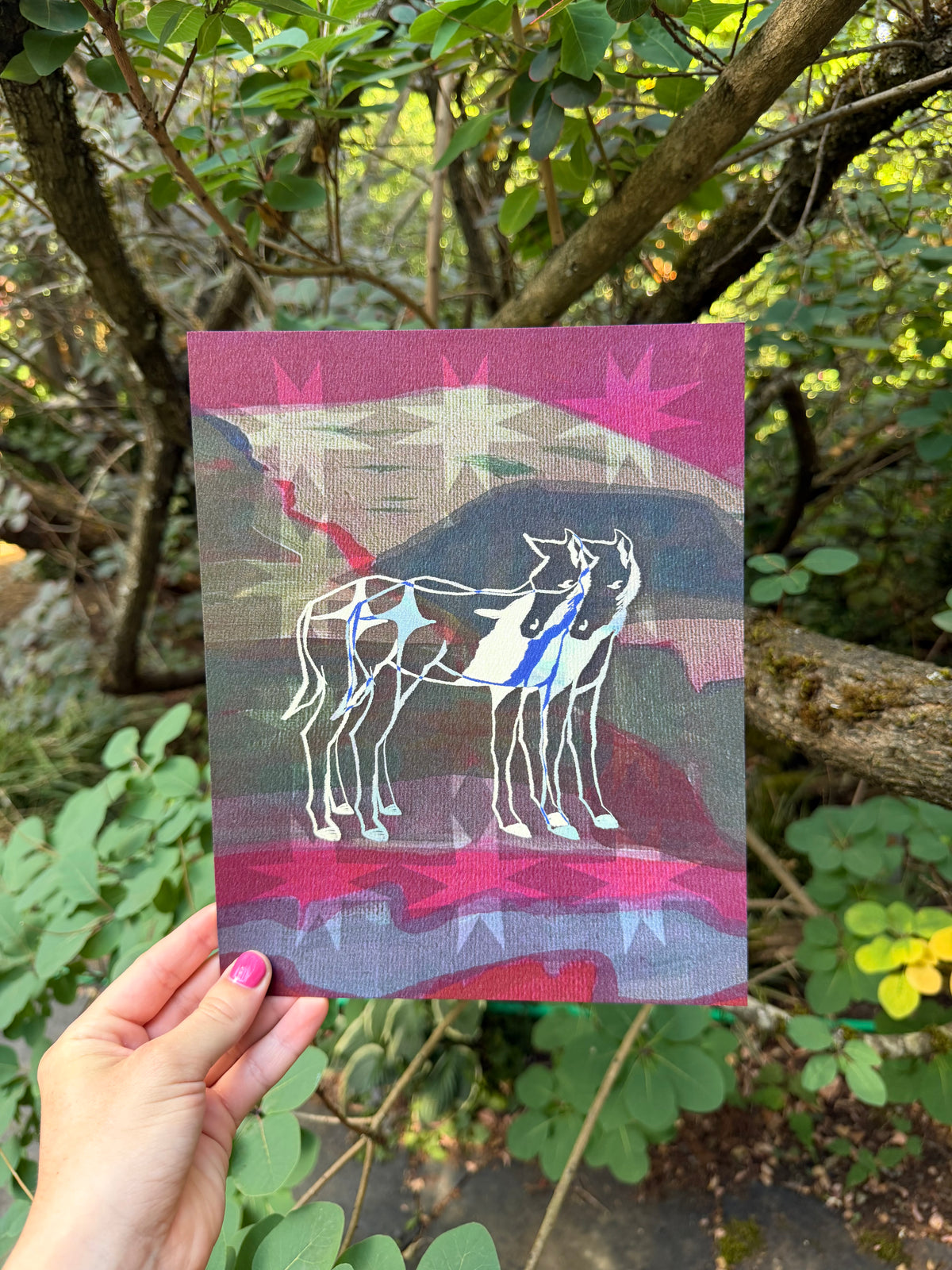 Double Horse Print