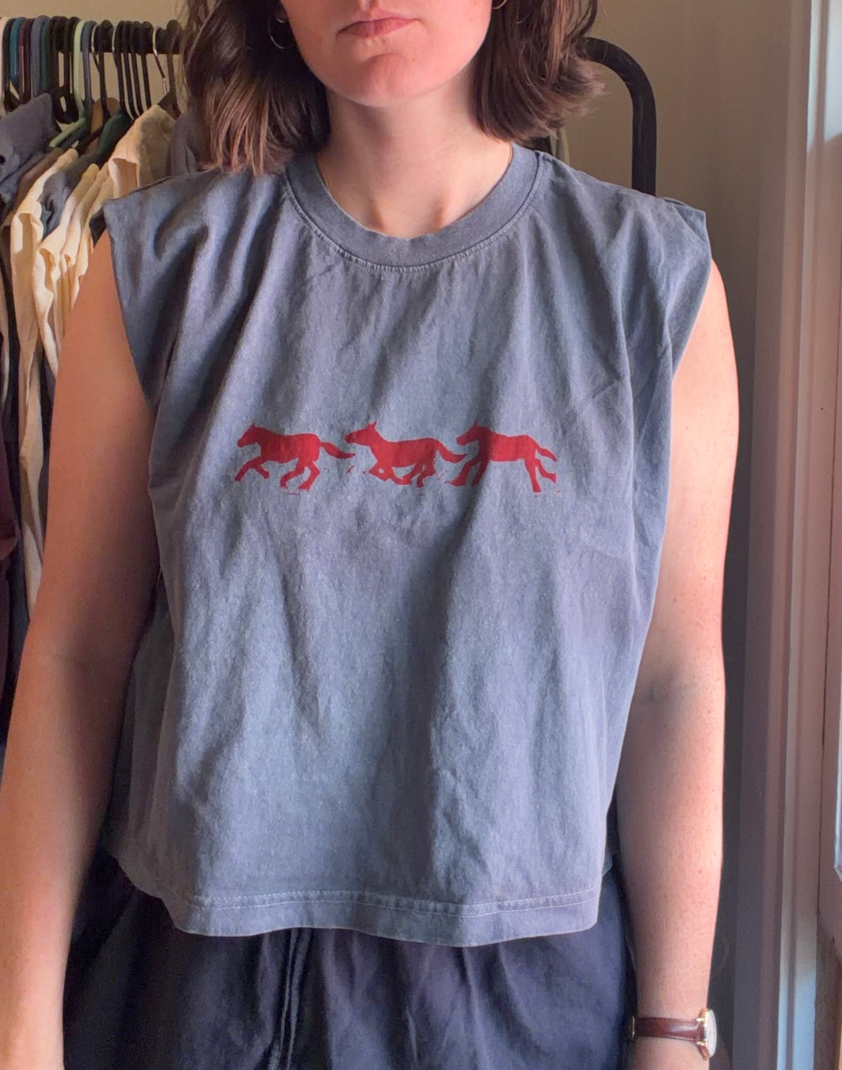 Running Horses Muscle-Tee