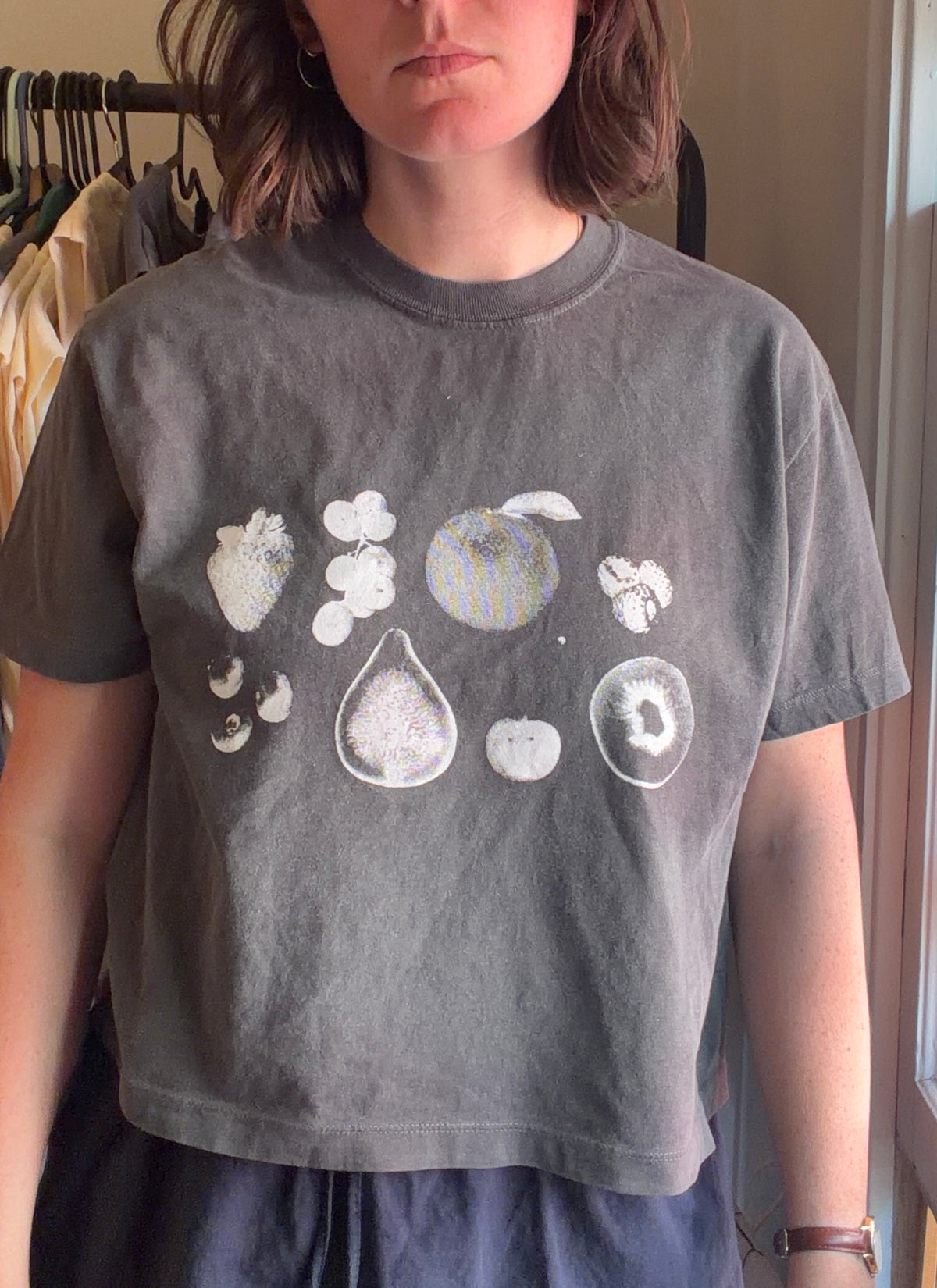 Women's Cropped Fruit T-Shirt